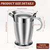 Stainless Steel Gravy Boat 450/750ml Gravy Sauce Jug with Hinged Lid for Family Dinner, Christmas Party Gravy Pitcher