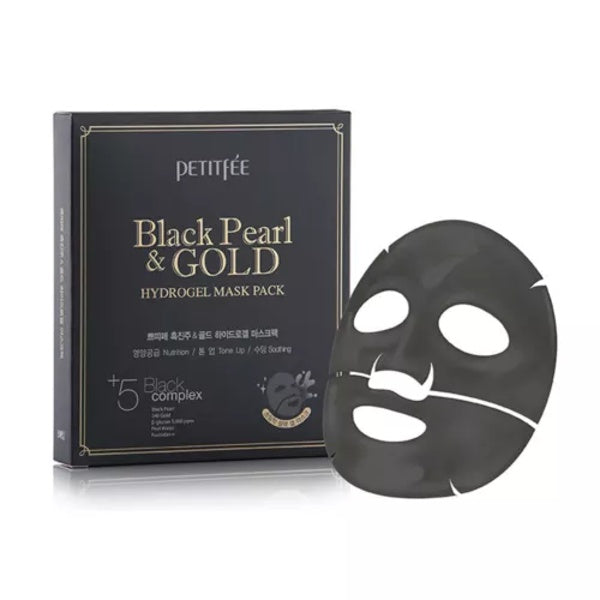 

PETITFEE Black Pearl & Gold Hydrogel Mask Pack - 1pack (5pcs)
