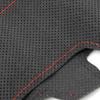 Suede Steering Wheel Panel Leather Cover Trim For Kia Forte Soul Rio 2009-2017
