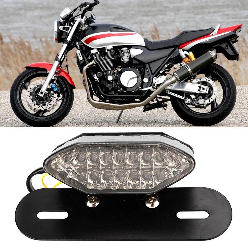 Universal Vintage Motorcycle LED Tail Light Turn Signal Lamp Taillight Fits for YamahaSmoking