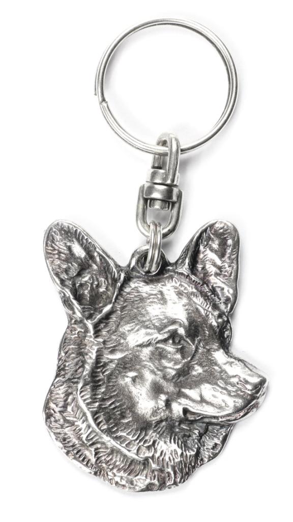 Cardigan Welsh Corgi - Silver-plated Dog Pendant, Handbag Decoration, Backpack Pendant by Art-Dog Brand
