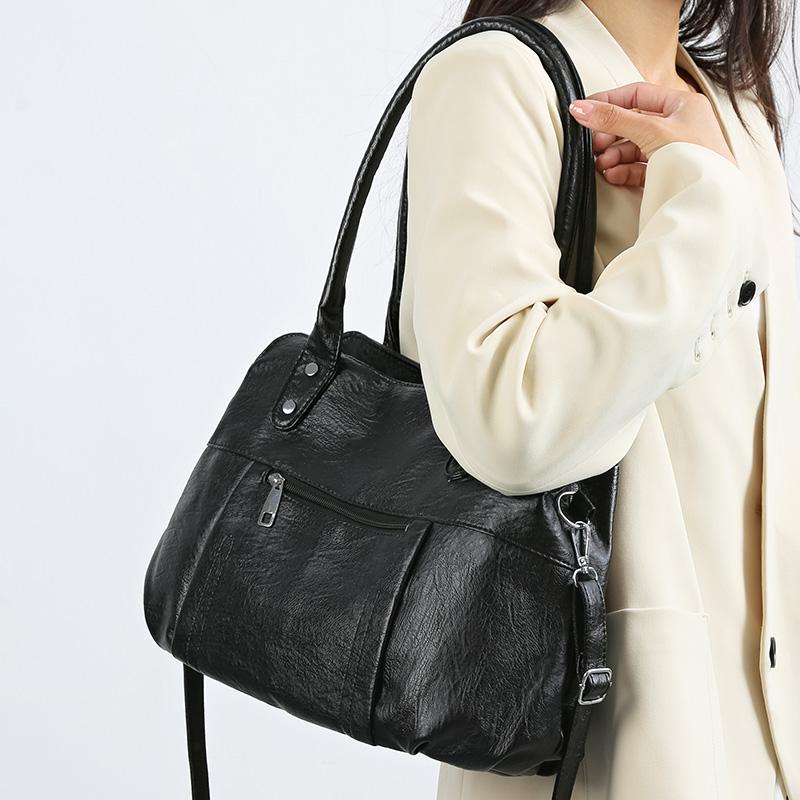 Mother Bag Soft Leather Handbag Women's Shoulder Crossbody Bag Computer Bag Tote Bag