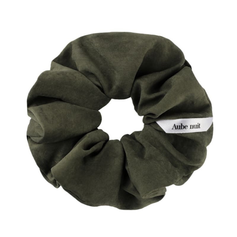 

Aube nuit Silky Suede Hair Scrunchie Khaki L Khaki