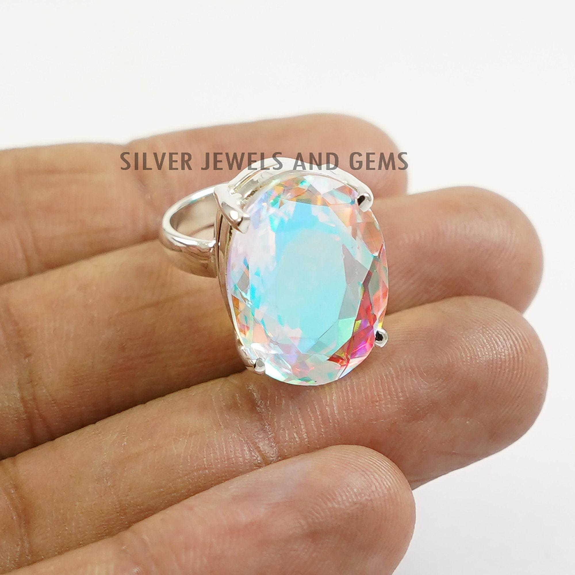 Angel Aura Quartz Ring, 925 Sterling