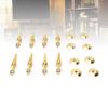 8Pcs Speaker Spikes Copper Shockproof Isolation Foot Set with Base Pad Adjustable Height for Subwoof