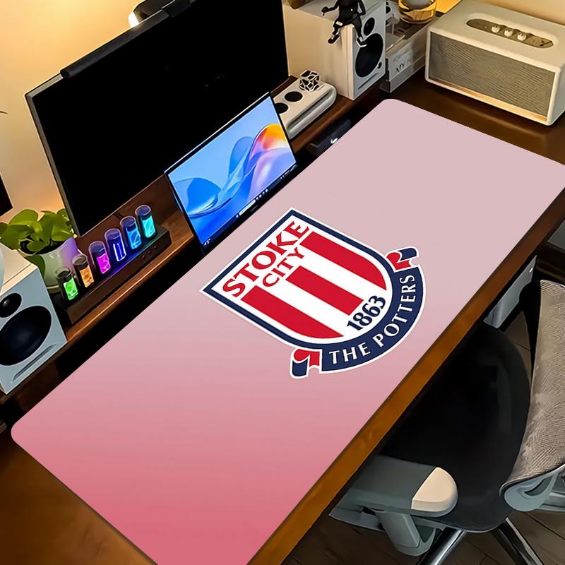 Stoke City F.C Print Cushion Non-slip Laptop Tablet Big Mousepad XXL Mat Mini PC Playmat With Lock edge