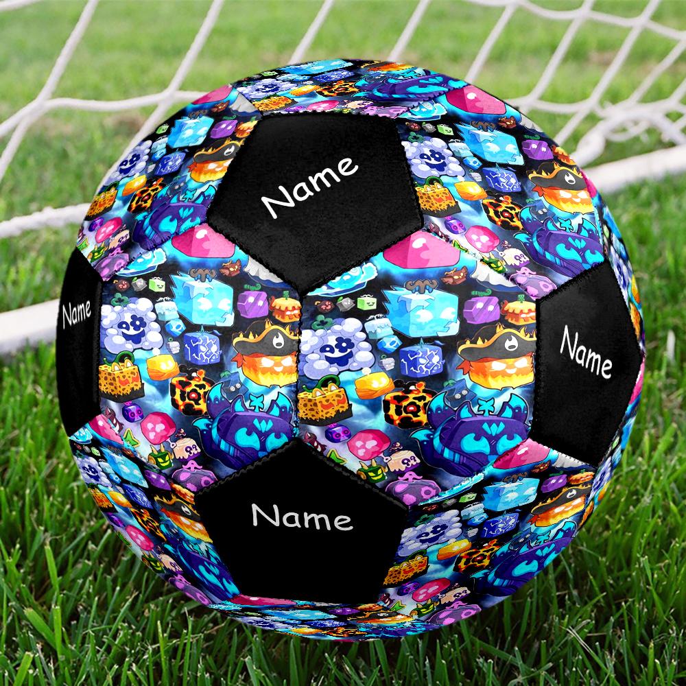 Custom Name Blox Fruits Theme Size 5 Soccer Ball, Suitable for Both Indoor and Outdoor Matches, a Gift Suitable for Everyone.