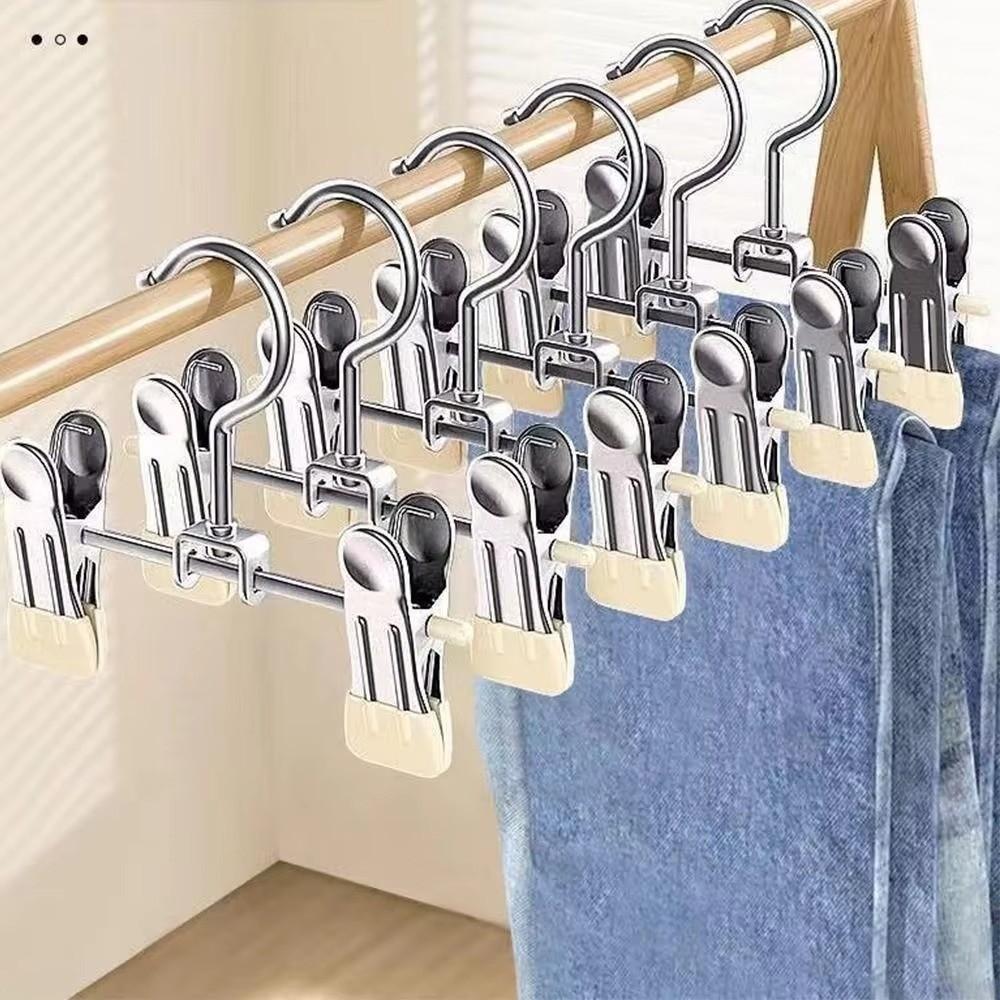 30pcs Double Clip Clothes Drying Hanger 360° Rotatable Storage Clips Pants Hanger  Laundry Hanger