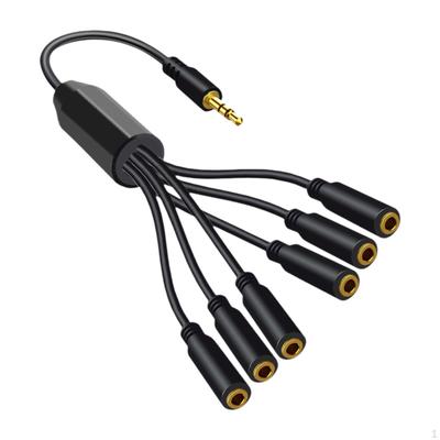 3.5mm Audio Cable Headphone Male To Multiple Jack Black 0.3 Meter Length Stereo AUX for Phone