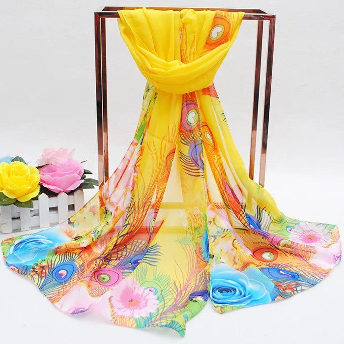 Women's Floral Silk Scarf: Spring & Autumn Sun Protection