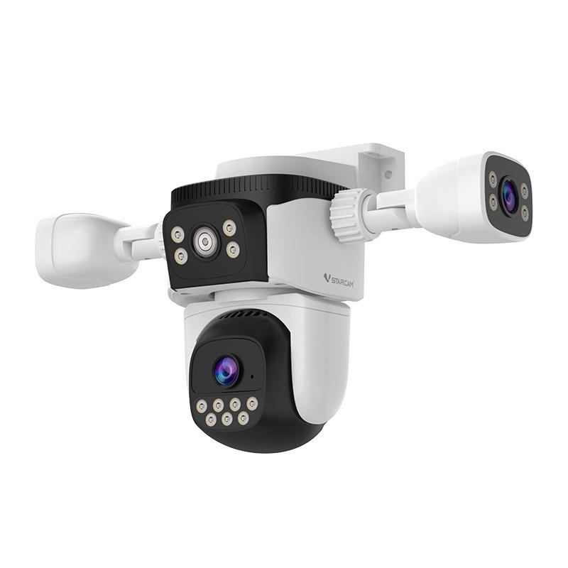 Outdoor 360° Multi-Lens Camera with Triple-Screen Monitoring