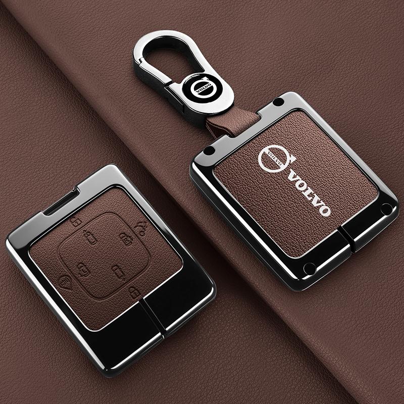 Zine Alloy Car Key Case Shell Cover Holder Protection Fob For Volvo EM90 MPV 2025 XC60 S60 S90 XC90 EX30 XC40 Keychain Accessory
