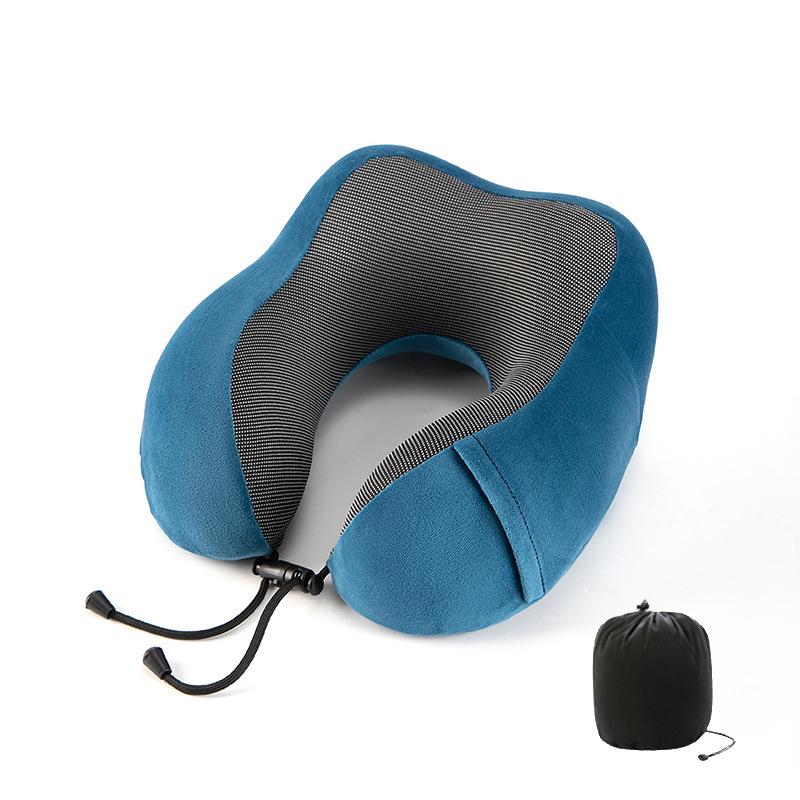 Portable U-Shaped Memory Foam Travel Neck Pillow - Perfect for Airplanes, High-Speed Rail, Office Naps & Cervical Support