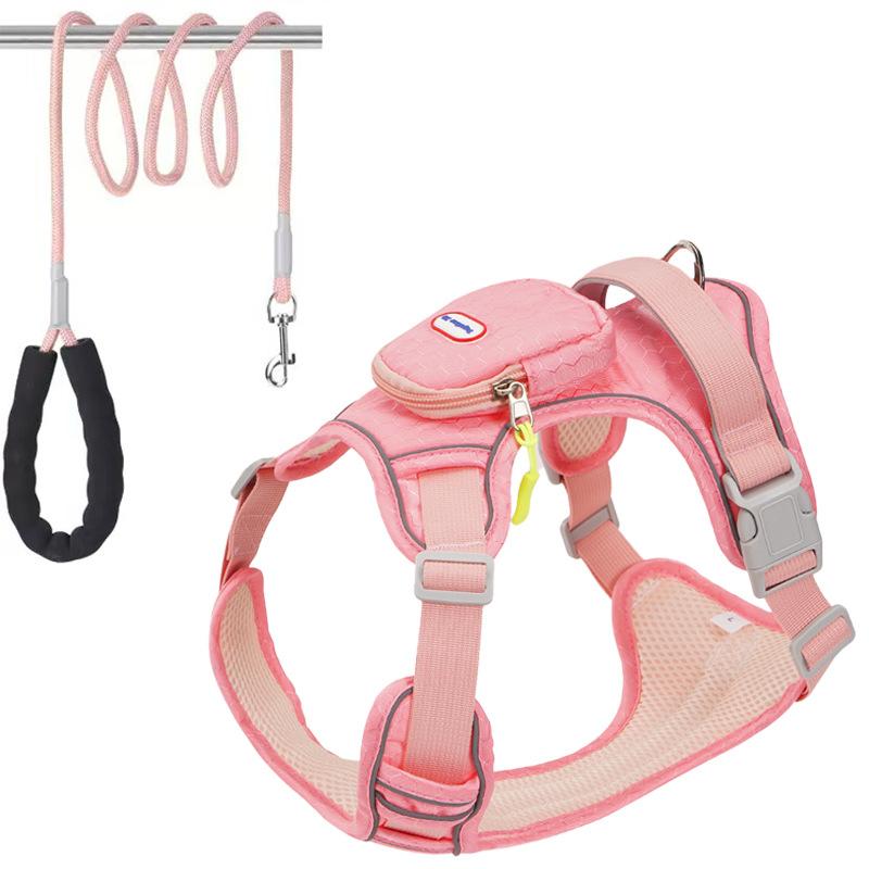 Dog Leash, Anti-breakaway Large Dog Chest Strap, Reflective Medium and Large Dog Leash, Outdoor Dog Walking Leash