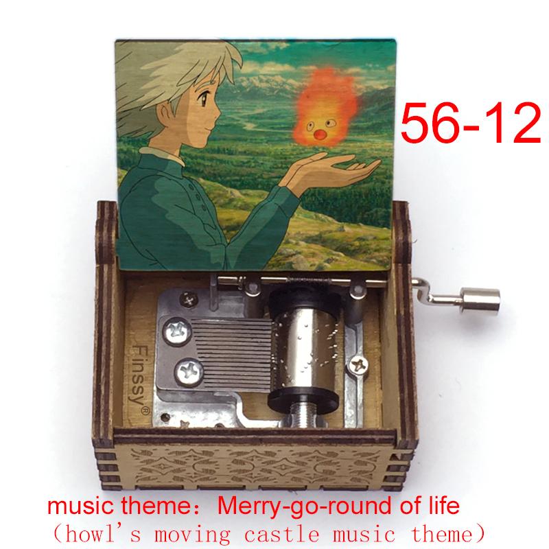 Howl's Moving Castle DIY Music Box Music Theme Song Merry-Go-Round for Christmas New Year Unique 56-Key Life Gift