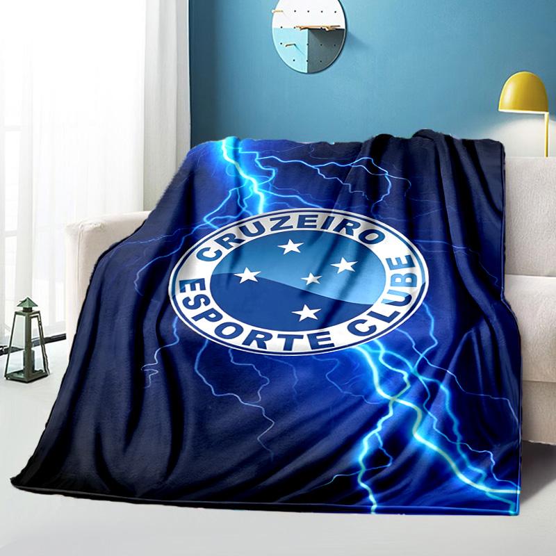 Cru-zeiro Esporte Club Crest Printed Throws Blanket Soft Flannel Blankets for Couch Bed Gifts for Men Women Picnic Blanket Christmas Gifts