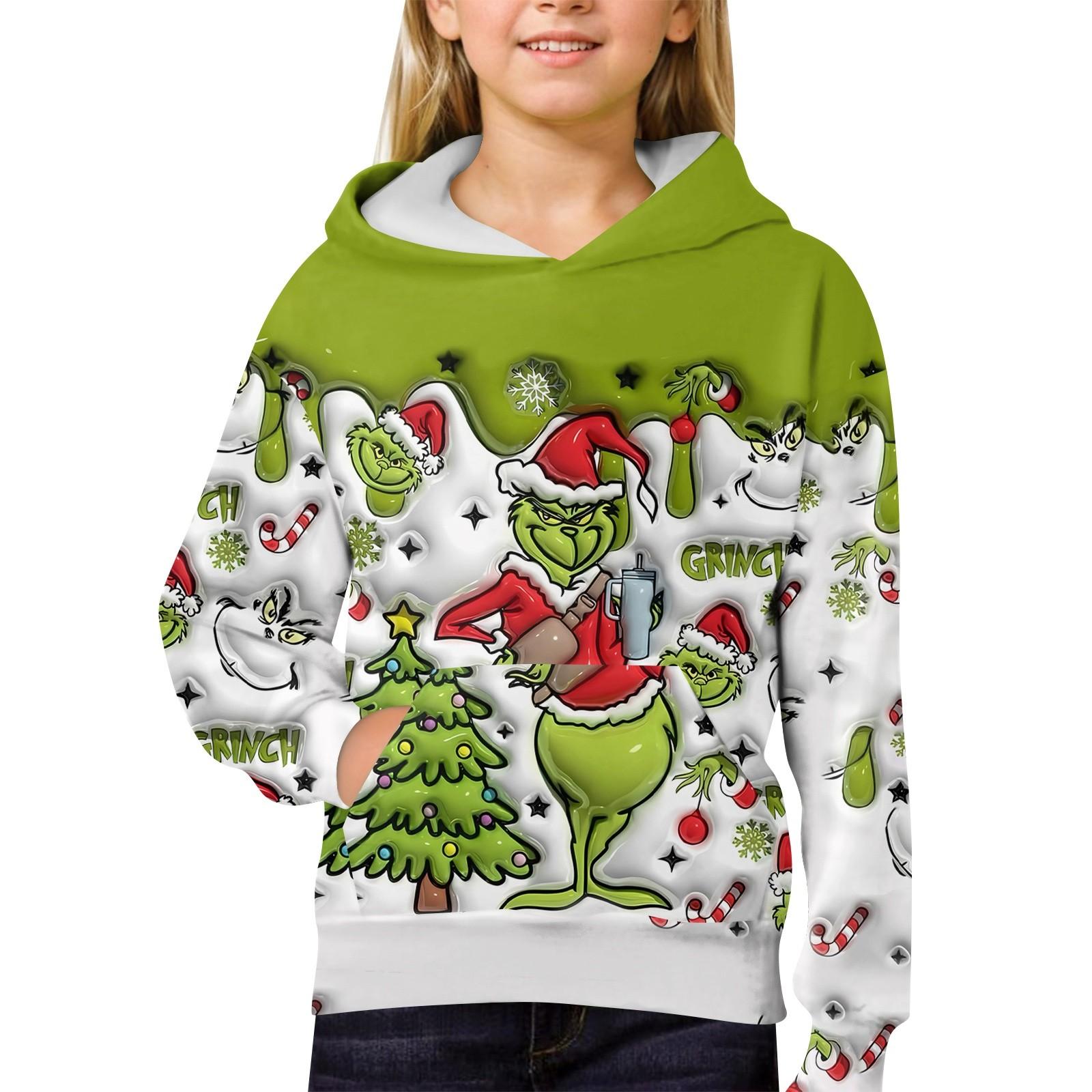 

Детская толстовка с длинным рукавом, повседневная толстовка с капюшоном, удобная, свободная, легкая детская толстовка 160 светло-зеленый