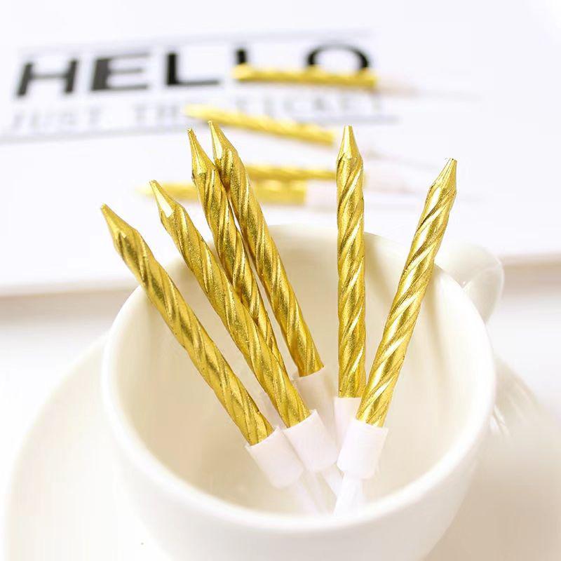 Birthday Candle Crystal Thread Color Long Pole Cake Insert Baking Dessert Table Romantic Party Decoration Candle