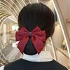 Elegant Bowknot Net Bun Hair Cover Multiple Colors Net Bun Snood Spring Clip  Vocational Work
