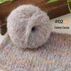 Hand-Knitted Colorful Mohair Scarf, Sweater, Hat – Seven-Color Fine Spinning Yarn