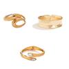 Salircon Fashion Simple Hollow Water Drop Shaped Curved Metal Spring Bangles Women Vintage Gold Color Steampunk Bracelet Jewelry