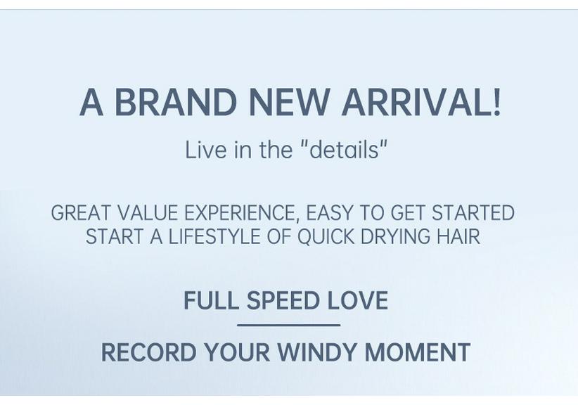 High-Speed Blue Light Hair Dryer - Powerful Salon & Home Use