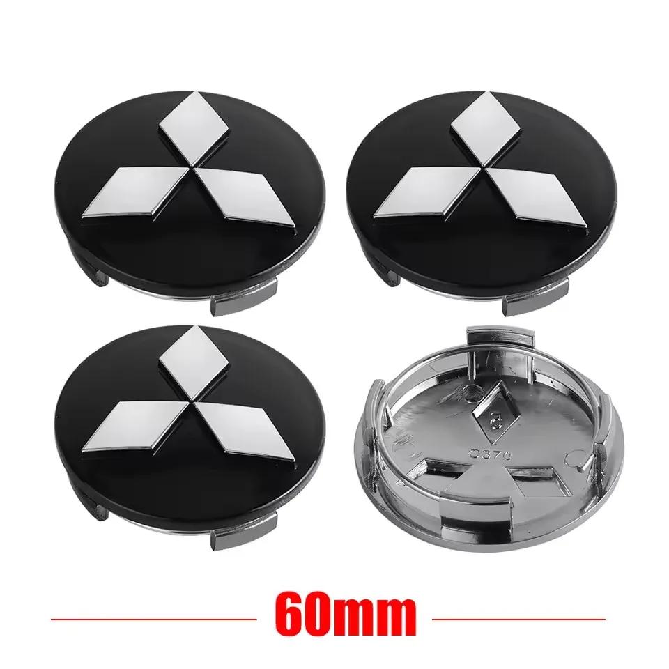 4 Stück 60mm Auto Radkappe Radnabendeckel Emblem für Mitsubishi Asx Outlander Lancer 10 3 L200 Xpander Pajero 4 Montero V73 Triton