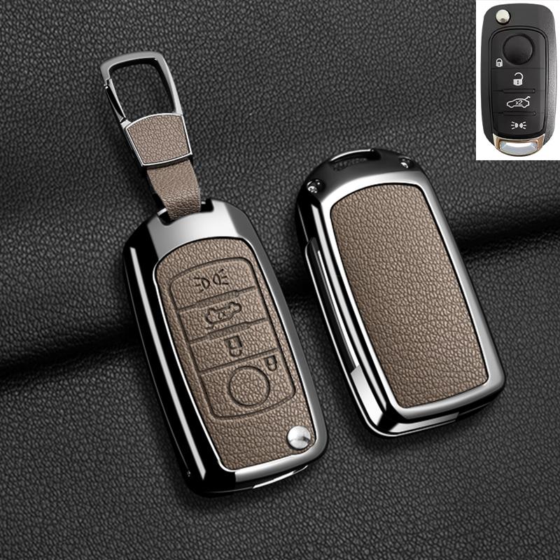 Zinc Alloy Flip Key Case Cover Shell For Fiat Tipo Toro Nuovo Freedom 500X Doblo Argo Grazie Protector Keyless Fob Accessories