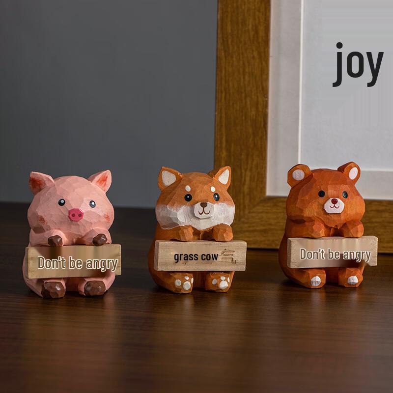 OLOMM  Don t Be Angry  Wooden Car Dashboard Ornament