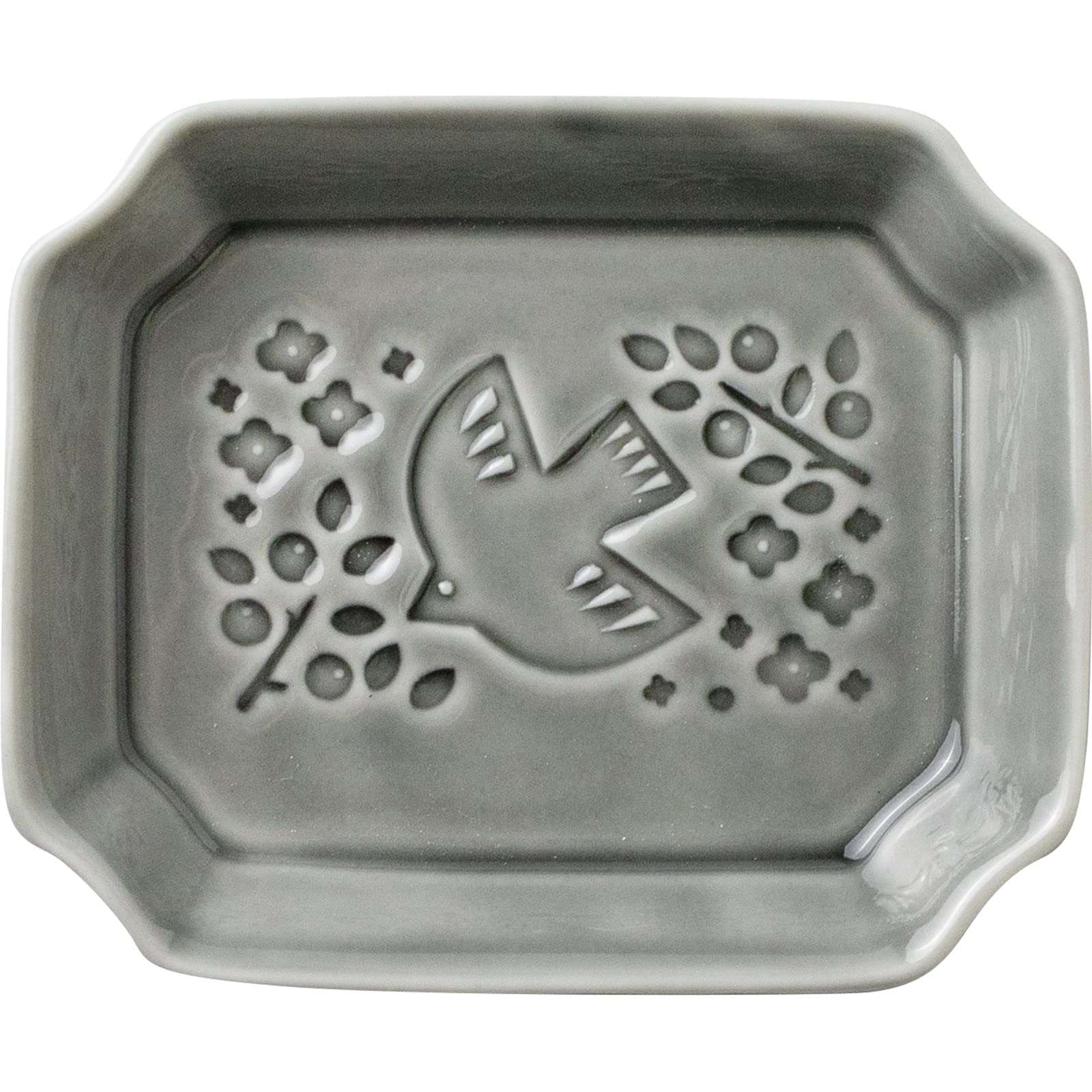 

Minoru Pottery Mino Ware Recto Plate Ash Gray PIENI-Lintu-105