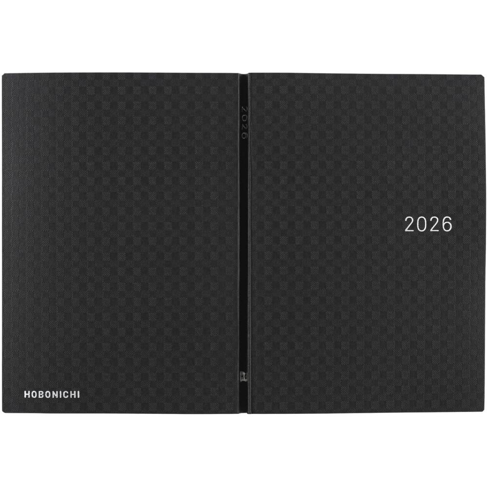 Hobonichi 2026 Hon Paper Series Black GIngham A6 1 Day 1 Page Starts In January