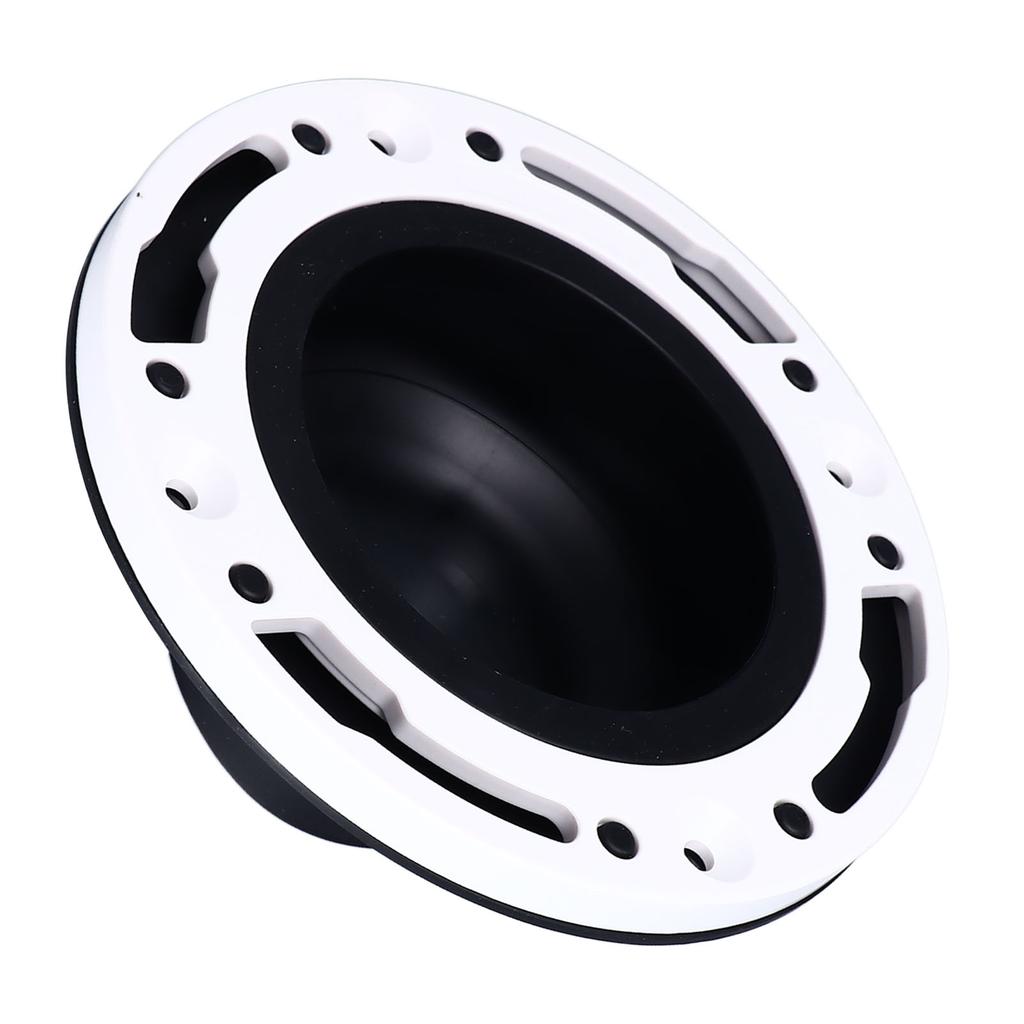 Kit de Reparare Flanșă Toaletă Negru Silicon Durabil ABS Instalare Ușoară Kit de Înlocuire Flanșă Toaletă