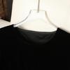 New Chinese Embroidered Long Sleeve Women's T-shirt - Black Velvet, Autumn/Winter Style