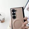 Magnetic Leather Phone Case for Samsung Galaxy Z Fold 7 6 5 4 3 Fold7 Fold6 Fold5 5G with Magsafe Protective Cover for Hinges