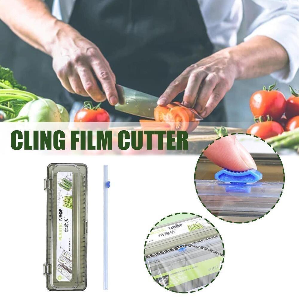 Plastic Food Wrap Dispenser Reusable Foil Cutting Machine Film Dispenser Cutting Box  Packaging
