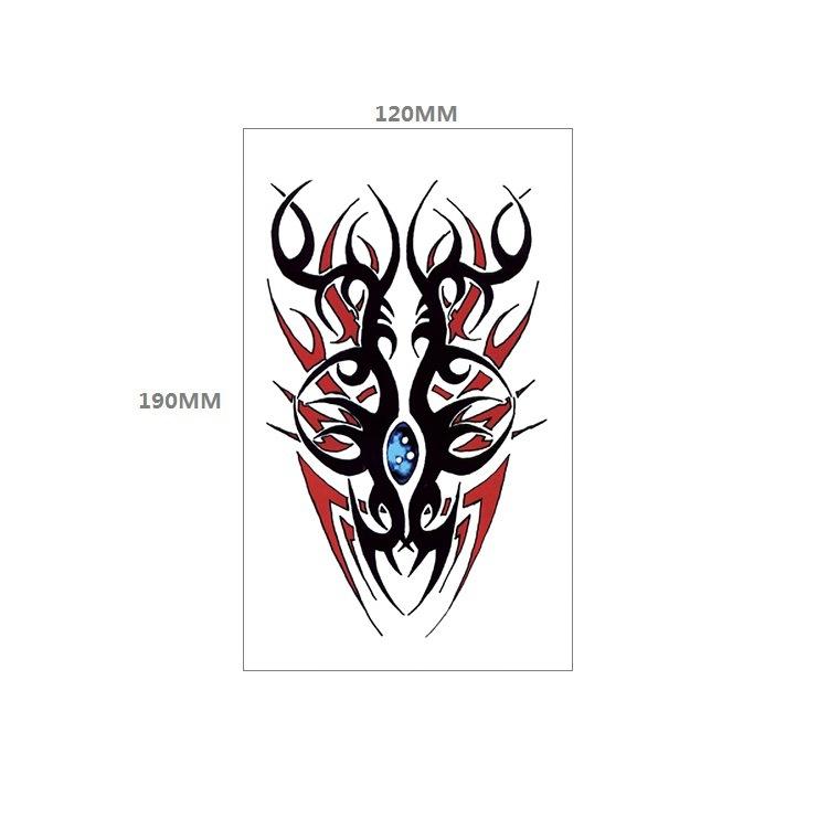 Adesivo de tatuagem de caveira, significado eterno, alerta de relógio, rosa vermelha, capa de peito de pistola, adesivo de transferência de água