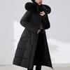 Fashion Woman Parkas Winter Long Coats Hooded Faux Fur Collar Thick Warm Overcoat Women's Jackets