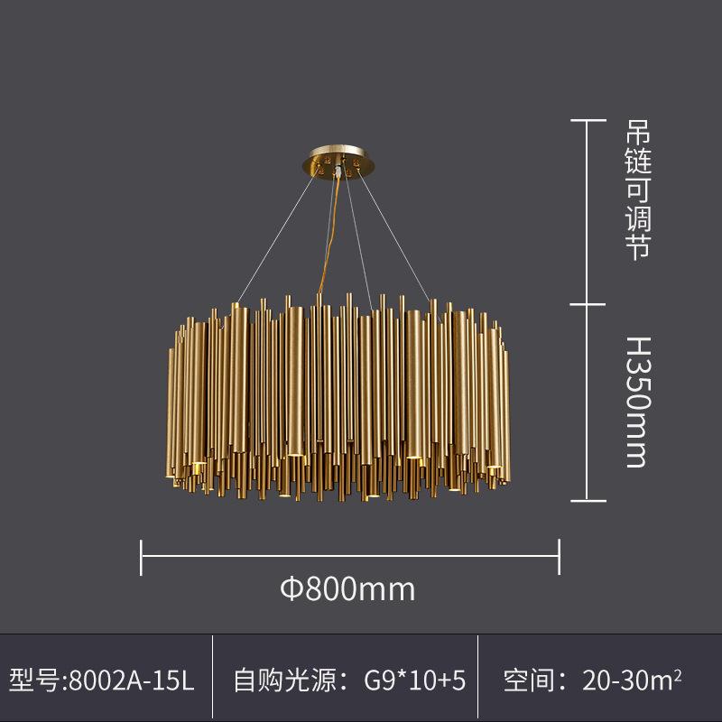 Żyrandol do salonu Willa duplex nowoczesny prosty stal nierdzewna kreatywny żyrandol oświetlenie wnętrza światła LED złoty