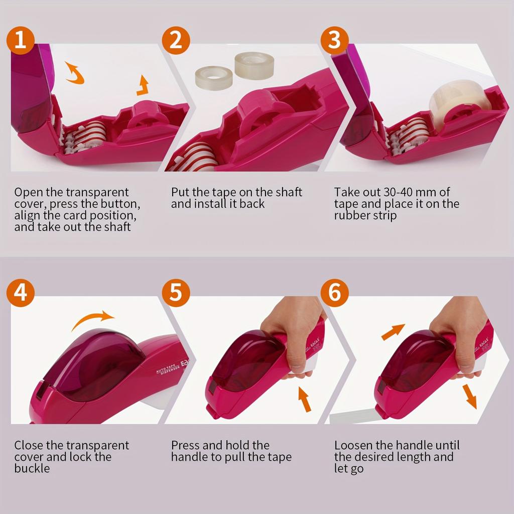 Automatic Tape Dispenser,Tape Gun Single Handheld Design Perfect for Christmas and Home Gift Wrapping,for 0.5 Inch (12 Mm) and 0.75 Inch (19 Mm) Tapes