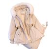 Pie Overcome Women's Winter New Fashion Down Cotton Clothes Thickened and Velvet Large Size Warm Jacket