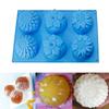 6 Holes Molds Flower Shaped Silicone DIY Soap Candle Cake Mold Crafts Accessories Kitchen Handmade Creative Silicone Molds