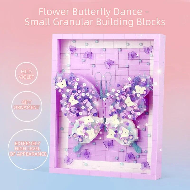 Non-Toxic Dream Butterfly Model Assembly Building Blocks Diy Fantasy Picture Frame Ornaments Home Decorations Kids Toys Gifts For Children