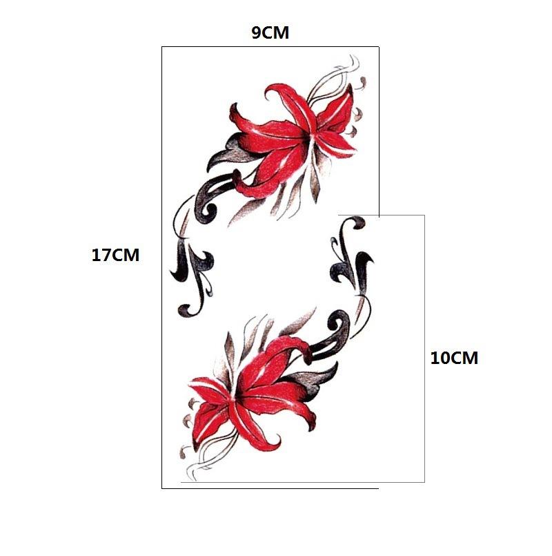 Higan Flower Tattoo Sticker Women'S Chest Clavicle Wrist Fashion Personality Photo Cover Mark Simulation Tattoo Applique Tattoo