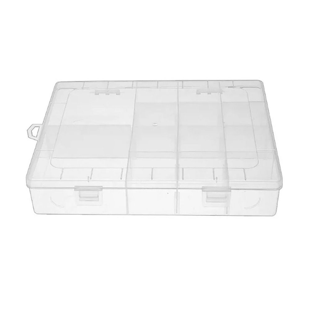 1Pcs Transparent Plastic Storage Box Adjustable Organizer Case New Container Box