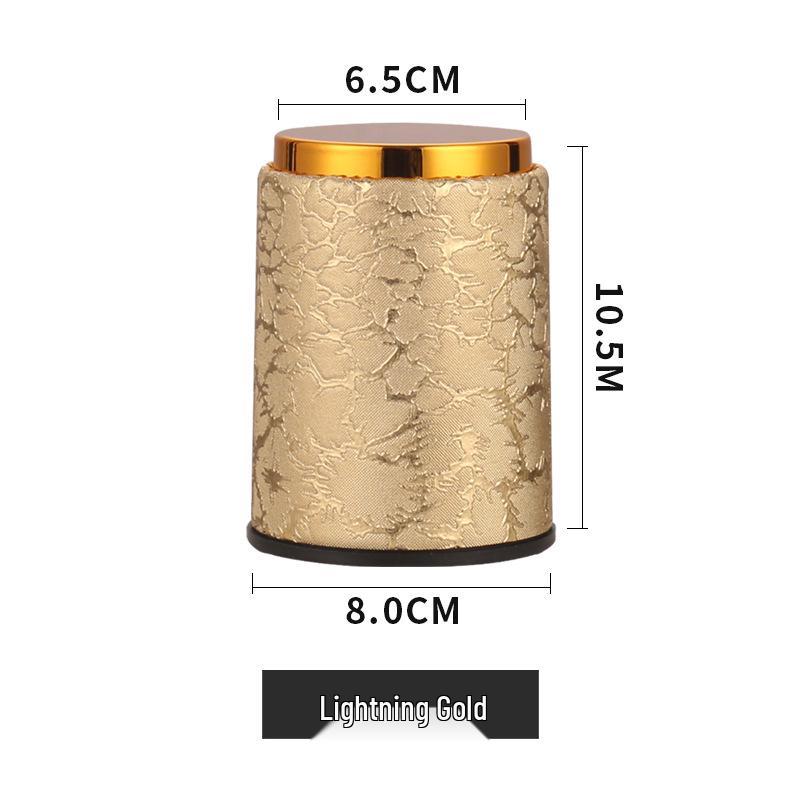 Golden Plush Silent Leather Dice Cup for Bars & Taverns