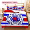 Rangers FC2 Pattern Bedding Quilt Set  Home Decoration  Gift (1 * duvet cover + 2 * pillowcase  without core)