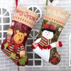Christmas Stockings Socks Santa Snowman Hanging Xmas Tree Ornaments Christmas Decor for Home New Year Navidad Candy Gift Bags