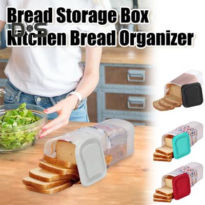 Scatola Contenitore per Toast e Pane con Coperchio Ermetico Contenitore per Conservare il Pane Fresco Dispenser Multifunzione per Pane Sandwich Portapane in Plastica per
