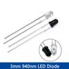 20/40PCS 3mm & 5mm 940nm LEDs Infrared Emitter and IR Receiver Diode Diodes Kit - for Remote Control Applications ,arduino