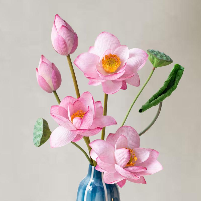 Artificial Lotus Flower Landscape Display for Buddhist Temple Decor